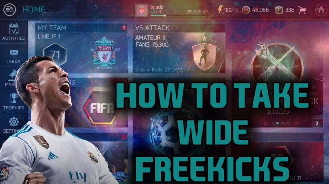 ⁣How to take wide freekicks in FIFA Mobile